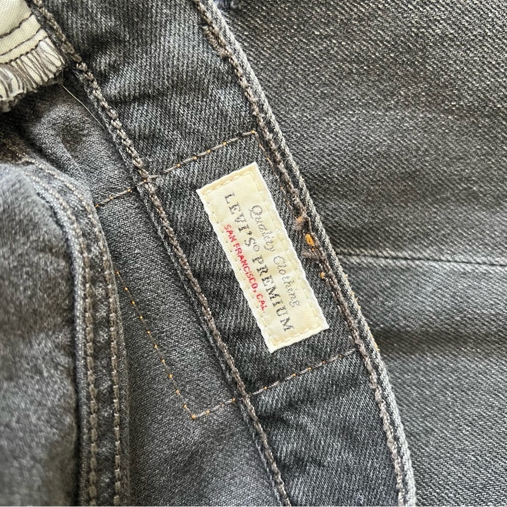 Levi's Big E Premium 501 S Jeans - Faded Black Wash - Grunge Streetwear -Size 27 - Picture 11 of 15